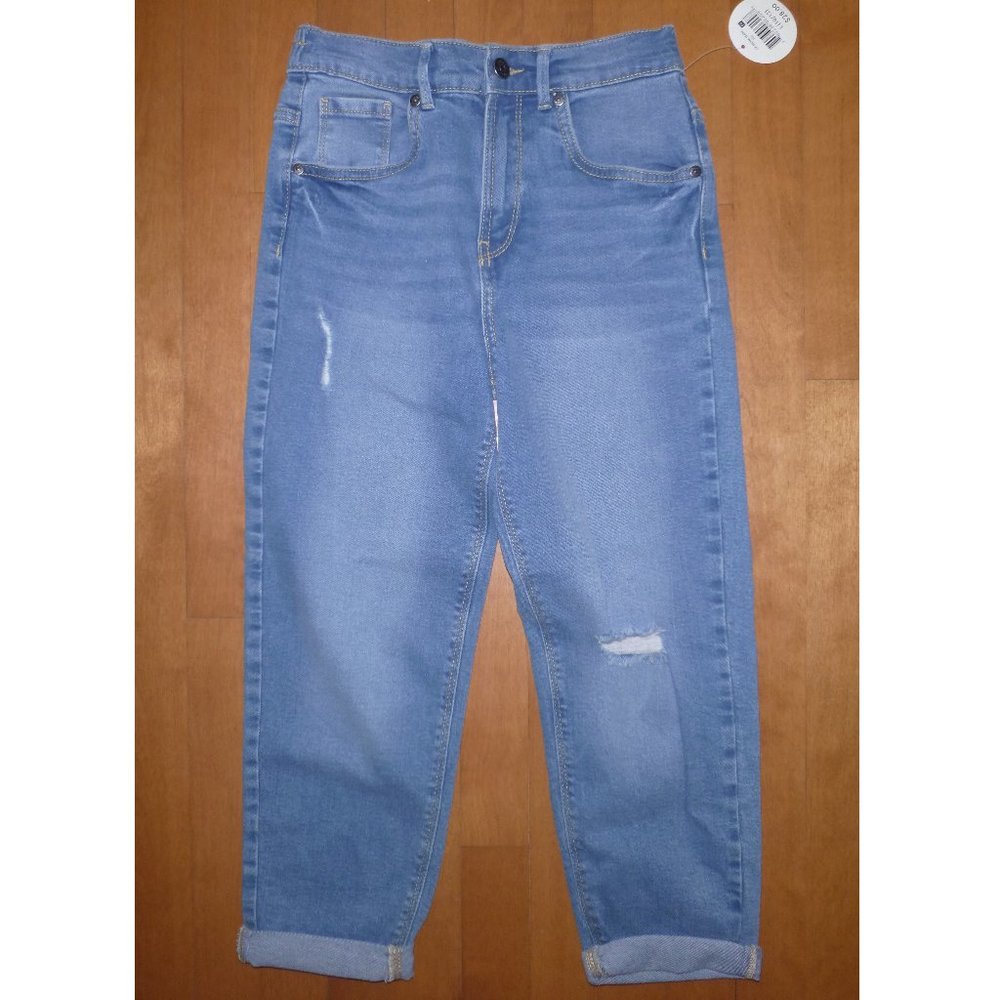 Girls Colorful Planet MOM Jeans Rolled Cuff Size Med 7/8 Large 10/12 NWT